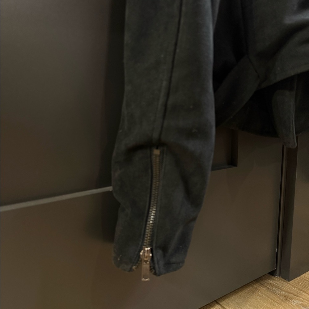 Astr the Label Women’s Moto Jacket Black Faux Suede Small Biker Jacket - Picture 7 of 12